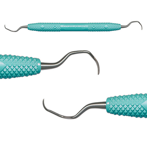 Amazing Gracey 17/18 DE Gracey Curette with Green Handle. Designed for easy adaption to the tooth
