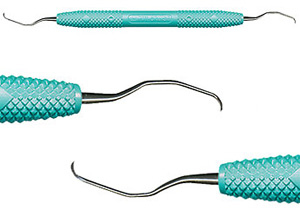 Amazing Gracey 13/14 DE Gracey Curette, 6 1/2" long. 3/8" Diameter Resin Green Handle. Designed