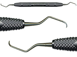 Amazing Gracey 7/8 DE Gracey Curette, 6 1/2" long. 3/8" Diameter Resin, Orca Black Handle