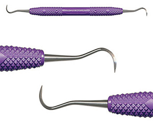 Cruise Line H6/7 DE Scaler, 6 1/2" long. 3/8" Diameter Resin Purple Handle. PDT Instruments are