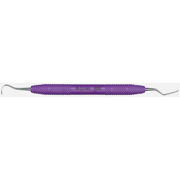 Cruise Line H5-L5 Mini Scaler / Curette with Purple Handle. A scaler and curette combined into one