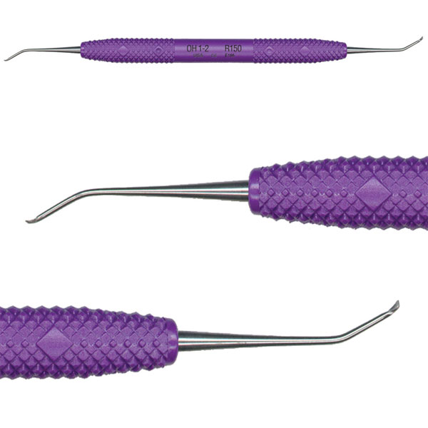 Cruise Line 1/2 O'Hehir Curette with Purple Handle. Small scoop blades with 310 degree radiused