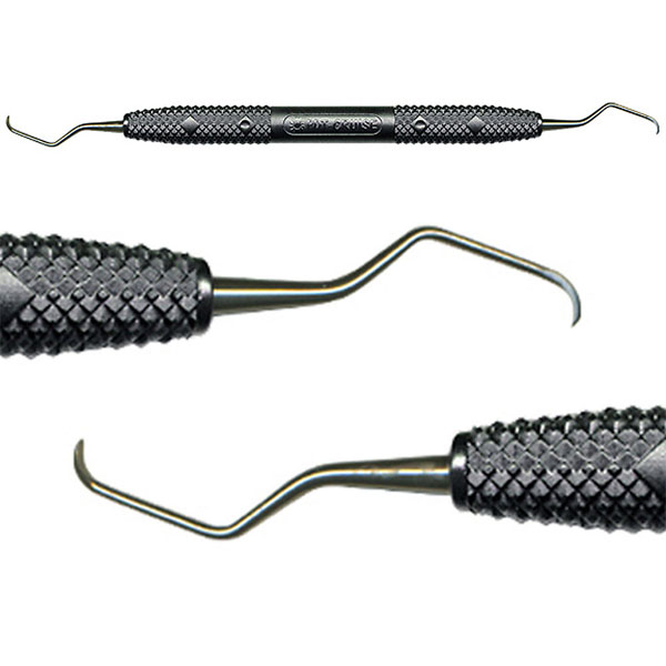 Cruise Line 7/8 O'Hehir Curette with Black Handle. Small scoop blades with 310 degree radiused