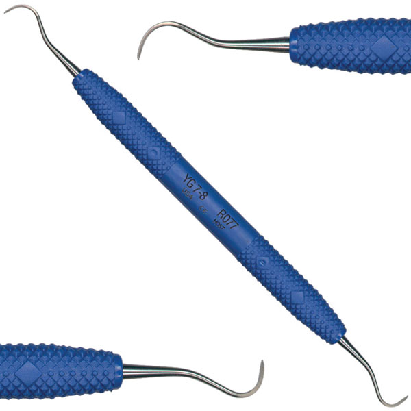 Cruise Line 7/8 Younger-Good Curette with Large 3/8" diameter Resin Handle, Nautical Blue