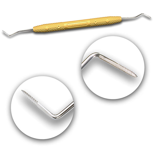 Cruise Line R258 Micro-Serrated Periotome, Posterior. Combines Laschal's patented serrations