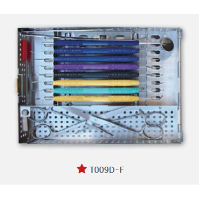 FlipTop Cassette D Fixed Rack, 9 Instrument Cassette 8-1/8"L x 7"W x 1-3/8"H with a 8"L x 2-3/16"W