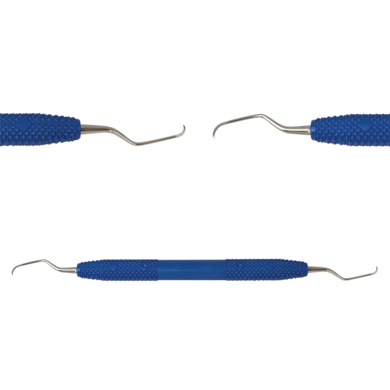 Langer Stainless Steel Curette, Resin Handle, 1/Pk. Designed with 5mm anterior L5 universal blade