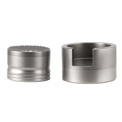 PDT Bone Cracker, 40 mm diameter. Works 180 gram mallet to break larger bone fragments