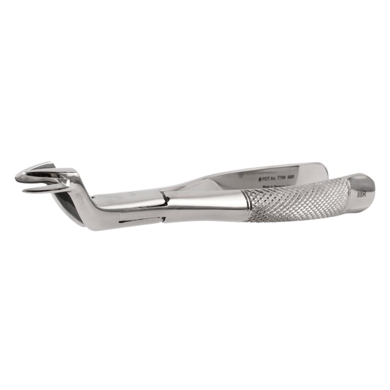 PDT 88 Stainless Steel Extracting Forceps, Upper Right Molars, 1/Pk. Designed for controlled