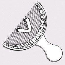 Three-In-One Tray Three In One - Anterior Bite Trays 35/Pk. Plastic tray with mesh