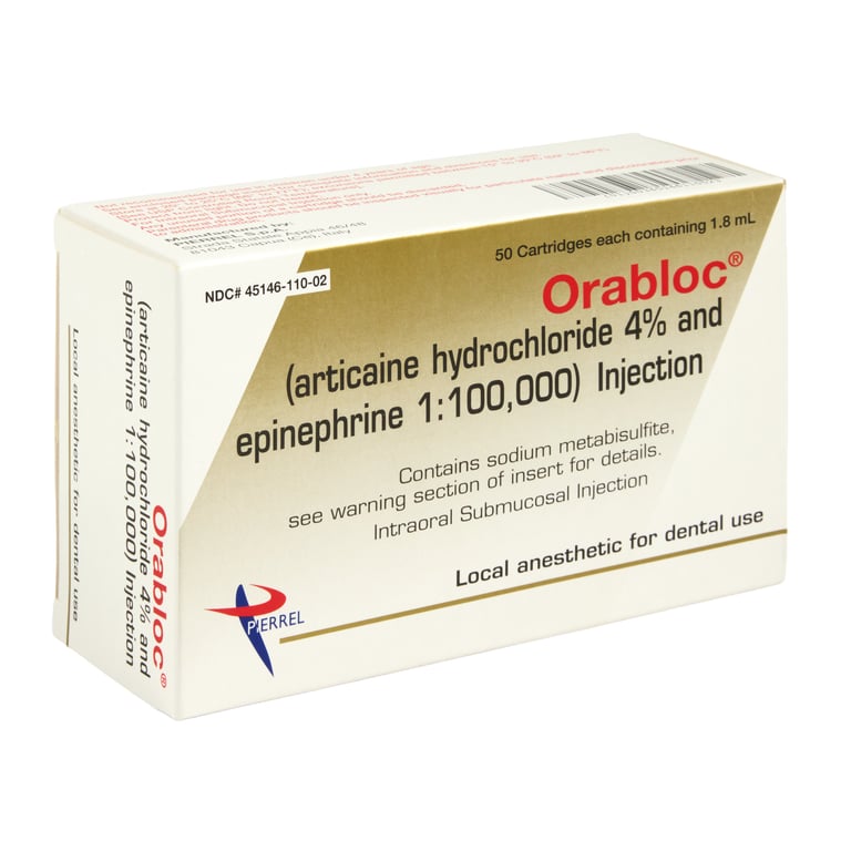 Orabloc Articaine HCl 4% with Epinephrine 1:100,0