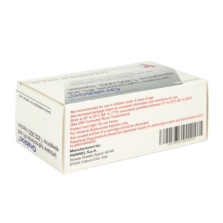 Orabloc Articaine HCl 4% with Epinephrine 1:200,0