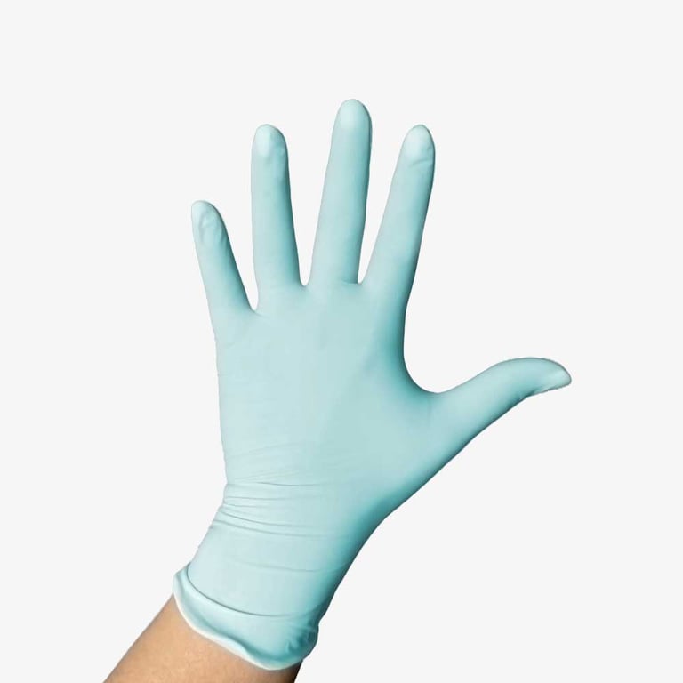 Perfect Touch Bubblegum Flavored Latex Gloves, Light Blue, Medium, 100/Bx. The exam gloves are