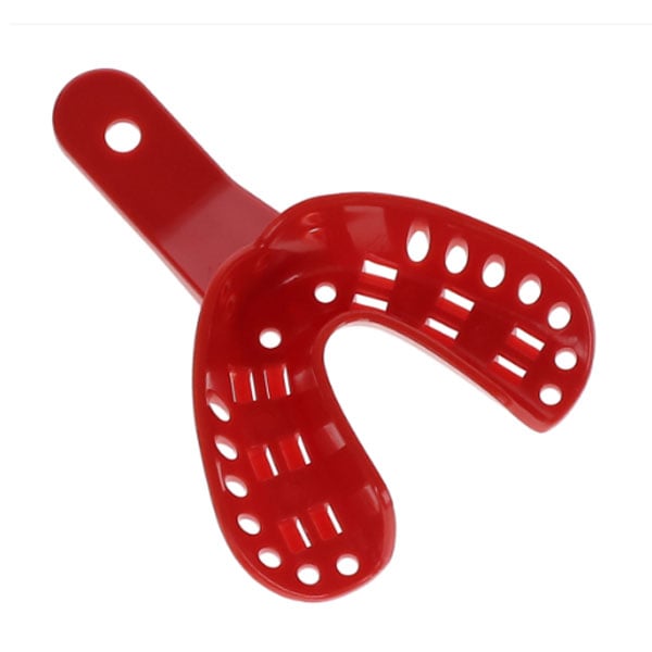 Algi-Lock Ortho Impression Trays, Perforated, PEDO SMALL, Lower, Red, 50/Pk. Trays provide extra