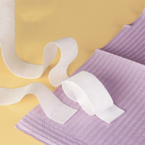 Biband Disposable Bib Band, White, Stretchable 250/Bx. 17" long, soft, non-woven bands stretch