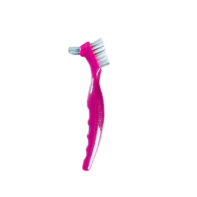 CareBrush Magenta Angled Standard Denture Brushes With Ergonomic Handle, Pack of 12 denture brushes