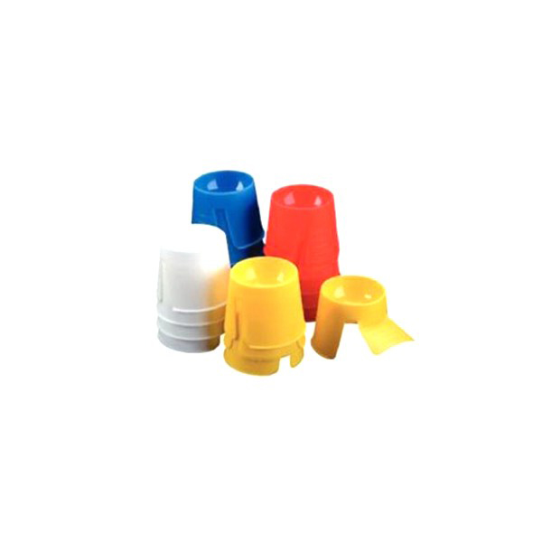 Dapdish Disposable Dappen Dishes, Assorted Colors: White, Blue, Yellow and Red; Box of 200