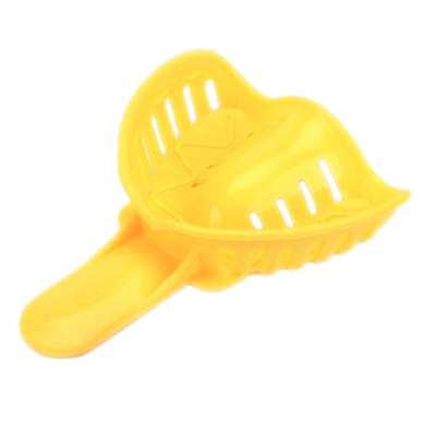 Excellent-Colors Ortho Impression Trays - Perforated #5 Medium Adult Upper Yellow 25/Pk