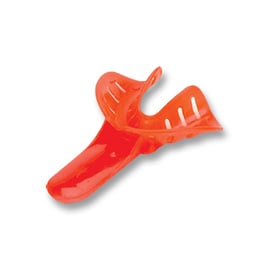 Excellent-Colors Ortho Impression Trays - Perforated #1 Pedo Small Lower Red 25/Pk. Disposable