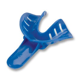 Excellent-Colors Ortho Impression Trays - Perforated #3 Pedo Large Lower Blue 25/Pk. Disposable