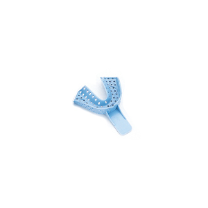 Excellent II #4 Medium Lower Arch - Perforated, Baby Blue Plastic Impression Trays, Package of 12