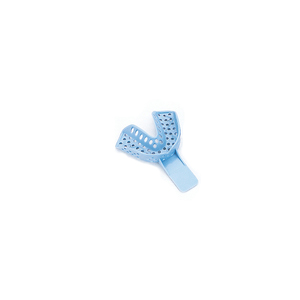 Excellent II #6 Small Lower Arch - Perforated, Baby Blue Plastic Impression Trays, Package of 12