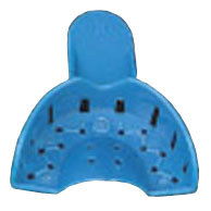 Excellent #10 Upper Anterior - Perforated, Teal Plastic Impression Trays, Package of 12
