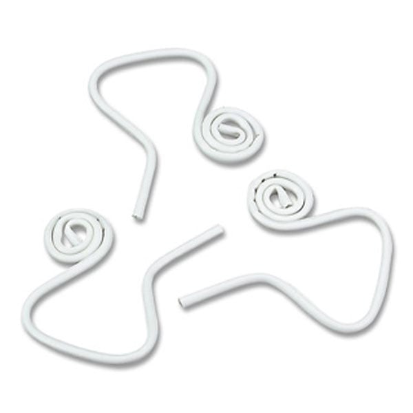 Flexform Flexible saliva ejectors, adjustable coil design, smooth edges, white with clear adapter