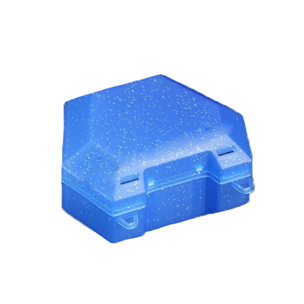 Glitter Premium Retainer Boxes for Retainer, Splint and Night Guard, Color: Blue Sapphire, 3-1/4"W