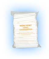 Orajet Plastic High Volume Evacuation Tips - White, Non-Vented, Package of 100