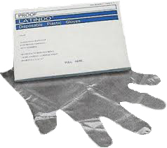 Plasdent Overgloves - Clear Plactic, Large, Box of 100