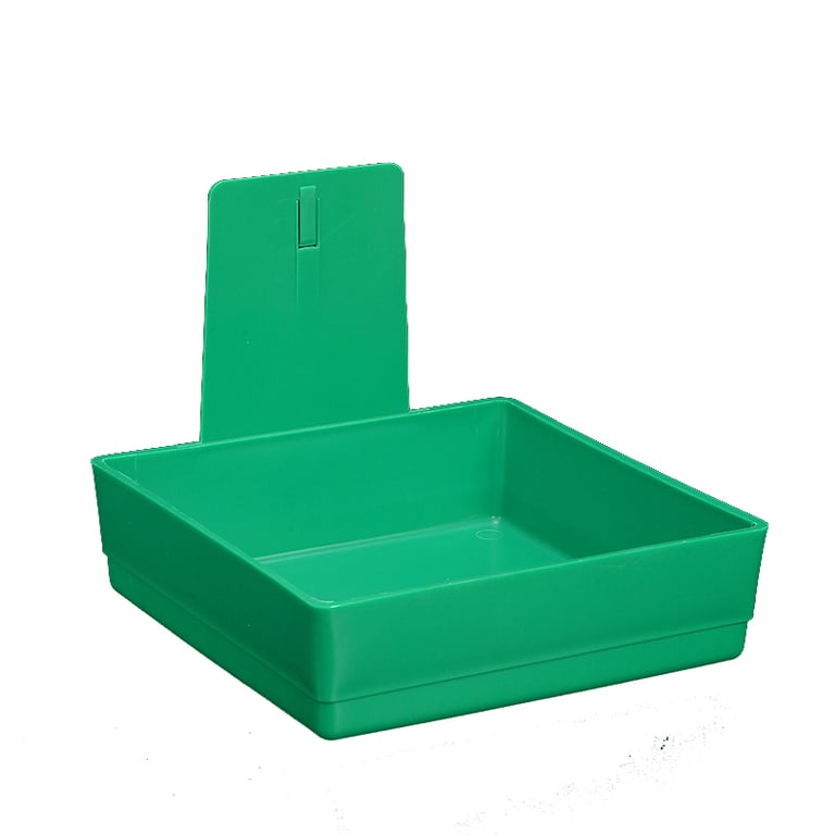 Plasdent Pro Lab Pan - 8 5/8" x 8 5/8" x 2 3/8" Green, Plastic, Single Lab Pan