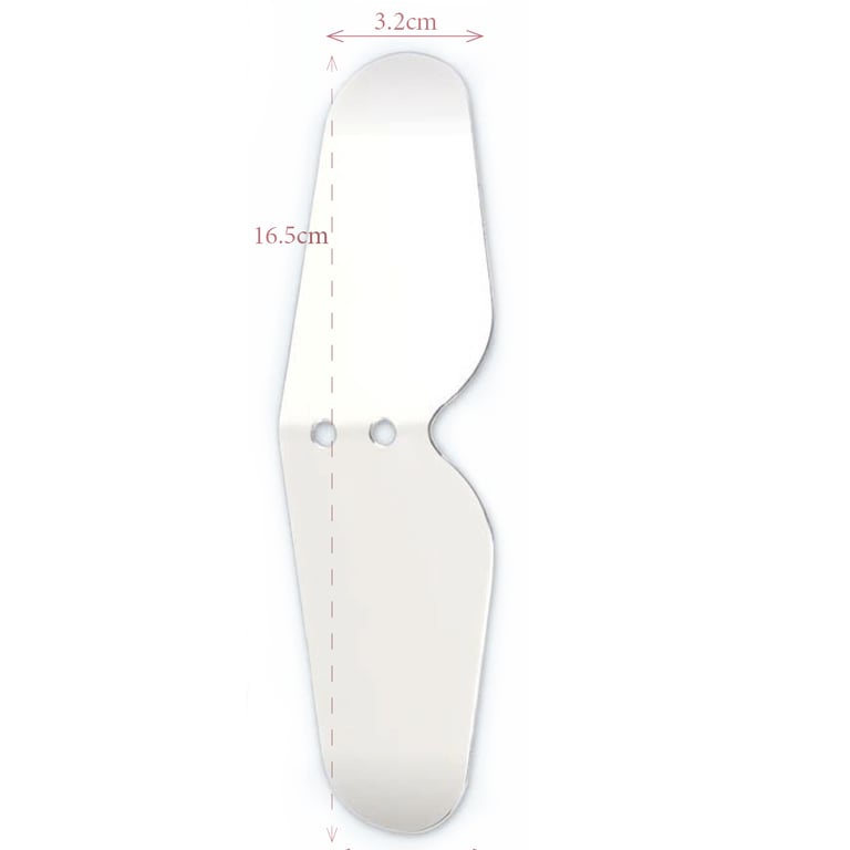 Plasdent Angled two-sided intraoral photography mirror. Lingual (1 1/4"x 6 1/2"x 1 1/4"), single