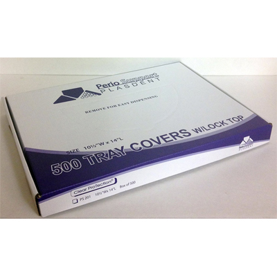Plasdent 10.50" x 14" Clear Plastic B Tray Sleeves, Box of 500