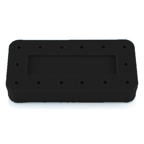 Plasdent Rectangular Bur Block - Black, Magnetic, 14 Burs Capacity, Dimension: 3" x 1 1/2" x 1/2"