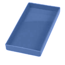 Plasdent BLUE Cabinet Organizer #19, 8"L x 4"W x 1"H. Steam and Chemical Autoclavable to 270 F