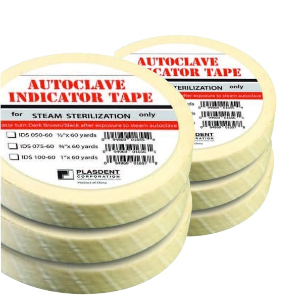 Plasdent Autoclave Indicator Tape Steam Sterilization. ½" x 60 Yards