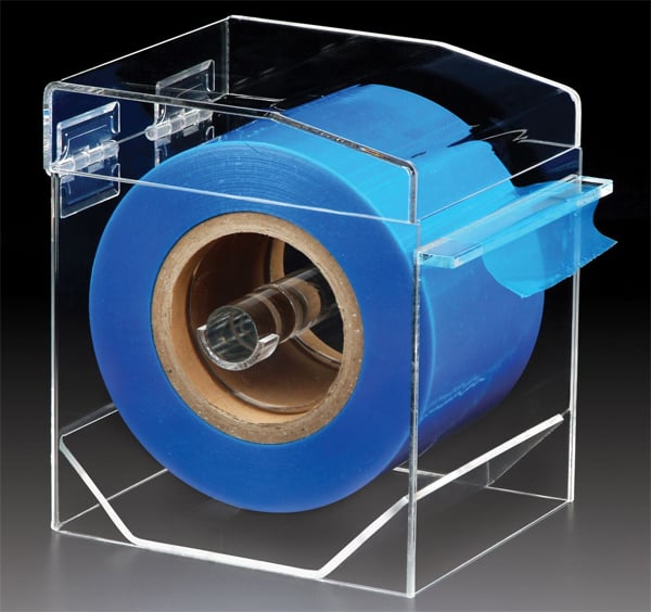 Plasdent Sticky Wrap Dispenser, 1/Pk. Core of wrap needs to be 2-7/8" or bigger to fit