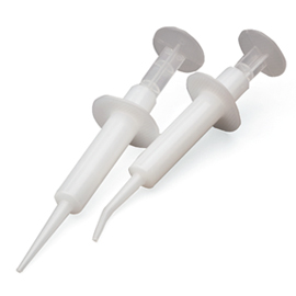 Plasdent Disposable Impression Material Syringe, Clear, With Bendable Tip, Box of 50 Syringes