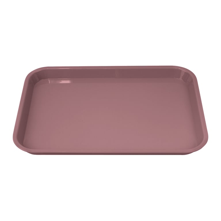 Plasdent 13-1/2" x 9-5/8" x 7/8" Ritter Lockable Flat Set-Up Tray, Size B, Mauve, 1/Pk