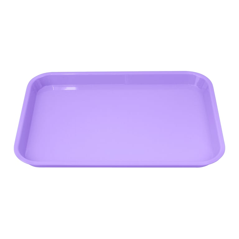 Plasdent 13-1/2" x 9-5/8" x 7/8" Ritter Lockable Flat Set-Up Tray, Size B, Neon Purple, 1/Pk