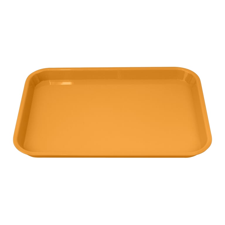 Plasdent 13-1/2" x 9-5/8" x 7/8" Ritter Lockable Flat Set-Up Tray, Size B, Neon Orange, 1/Pk