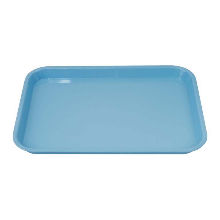 Plasdent 13-1/2" x 9-5/8" x 7/8" Ritter Lockable Flat Set-Up Tray, Size B, Blue, 1/Pk
