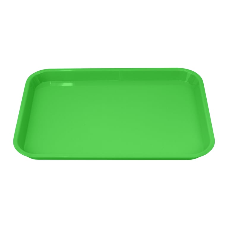 Plasdent 13-1/2" x 9-5/8" x 7/8" Ritter Lockable Flat Set-Up Tray, Size B, Green, 1/Pk