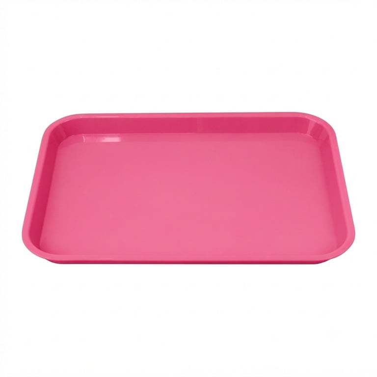 Plasdent 13-1/2" x 9-5/8" x 7/8" Ritter Lockable Flat Set-Up Tray, Size B, Neon Pink, 1/Pk