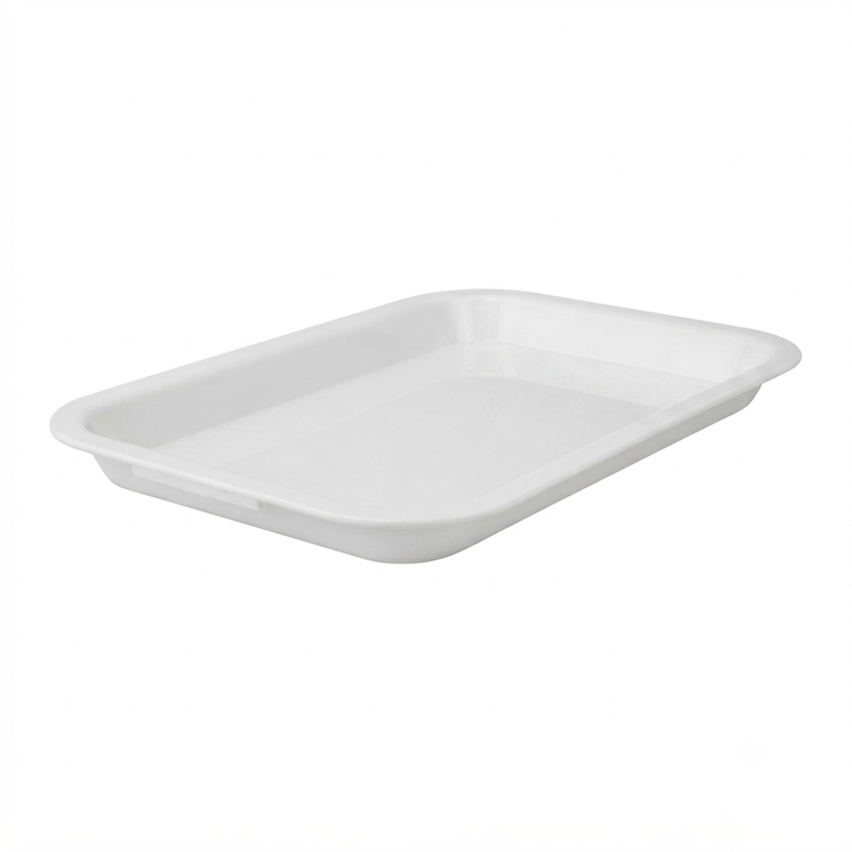 Plasdent 9-5/8" x 6-5/8" x 7/8" Mini Lockable Flat Set-Up Tray, Size F, White, 1/Pk. Features