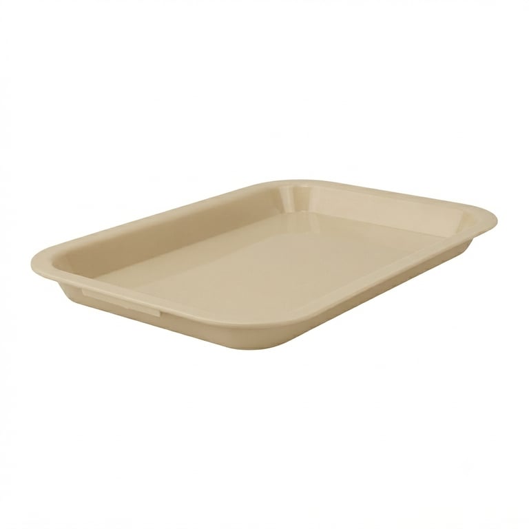 Plasdent 9-5/8" x 6-5/8" x 7/8" Mini Lockable Flat Set-Up Tray, Size F, Beige, 1/Pk. Features