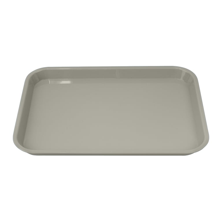 Plasdent 9-5/8" x 6-5/8" x 7/8" Mini Lockable Flat Set-Up Tray, Size F, Gray, 1/Pk. Features