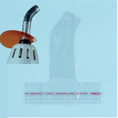 Plasdent Stick Hold light guide sleeves, fits 11mm light guide, box of 200 sleeves. Easy to apply