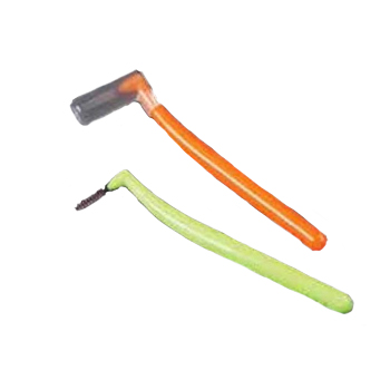 Plasdent Interdental Angled Brushes, 2mm-3mm Tapered Tight 50/Bx. Assorted in Orange & Green